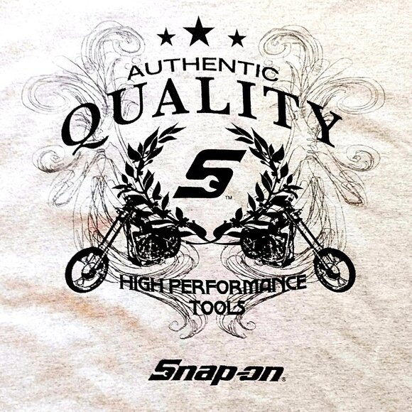 SNAP-ON Men's 2XL Heather Gray SS Tee (HANES) ~ MOTORCYCLE Graphics ~ NE… - Picture 6 of 14